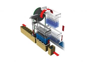 礦泉水抓取式裝箱機